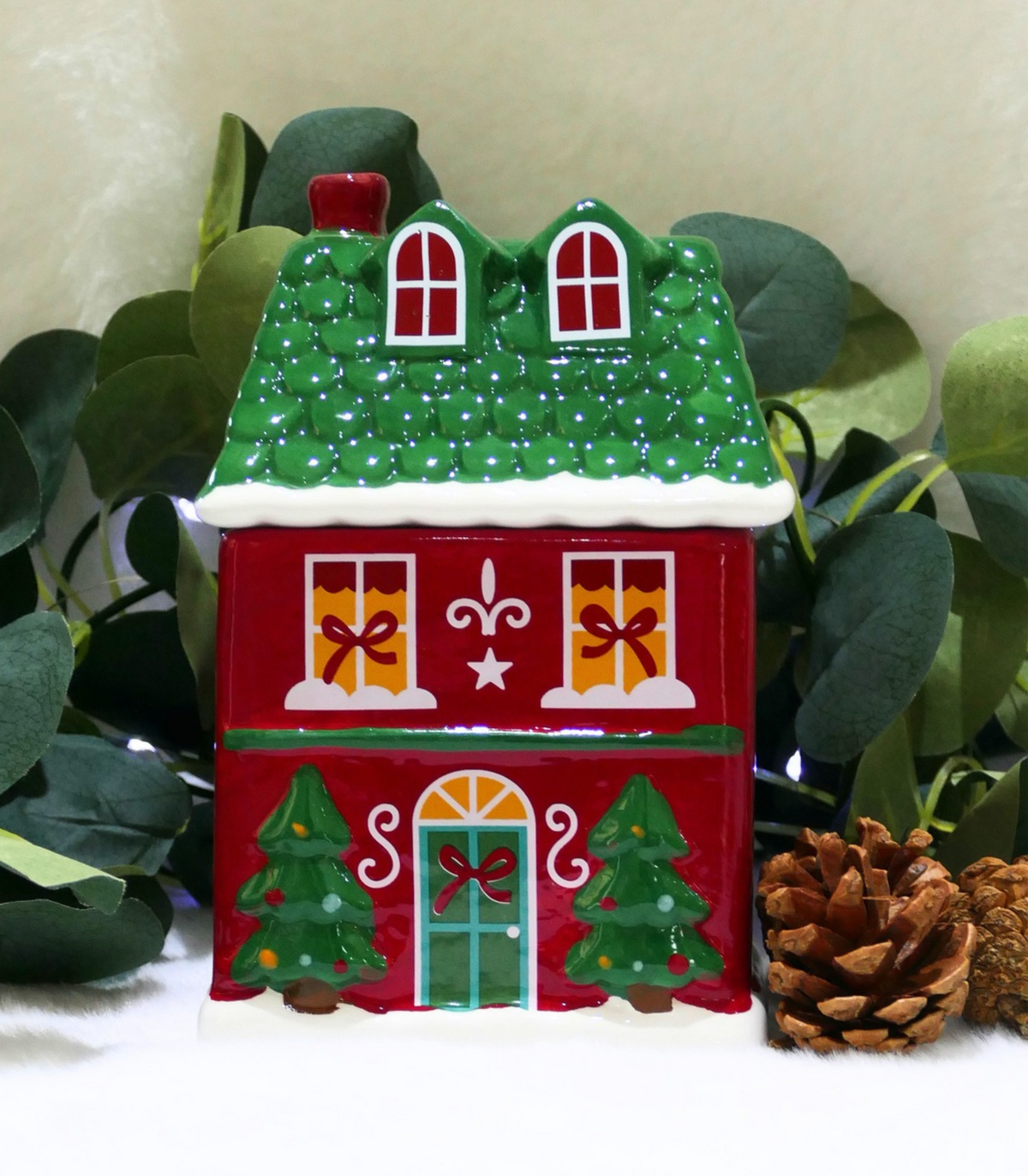 Christmas Wax Burner - Red House