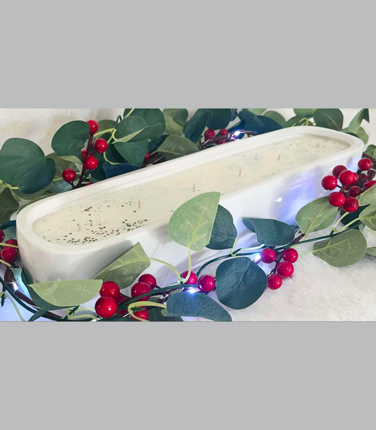 Christmas Large Multi Wick Candle - White