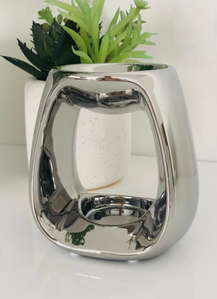 Wax Melt Burner - The Mini Burners in White Gloss or Chrome